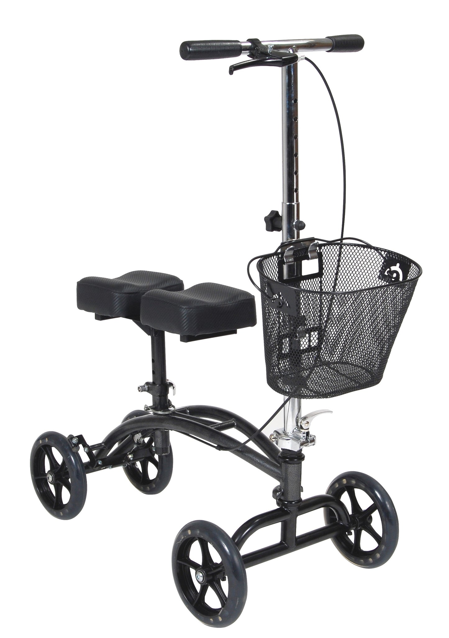 Dual Pad Steerable Knee Walker with Basket